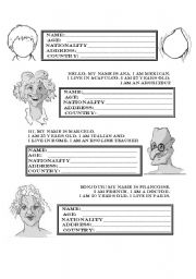 English Worksheet: Personal Information