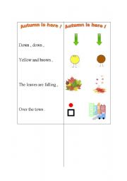 English Worksheet: autumn poem