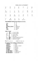 English Worksheet: ALPHABET