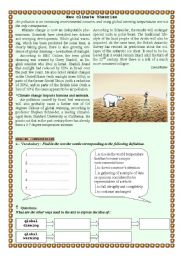 English Worksheet: New Climate Theories