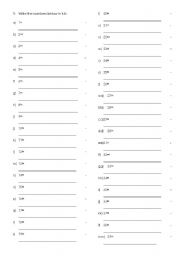 English worksheet: Cardinal Numbers and Complete dates