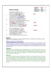 English worksheet: Blackberry Picking by Seamus Heaney