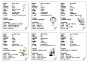 English Worksheet: ID cards (set of twelve) 2 of 3