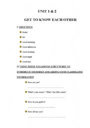 English worksheet: Speaking for grade 6 for ESL