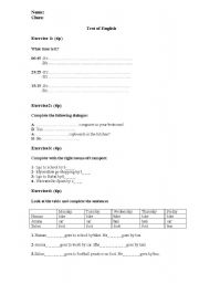 English worksheet: test2