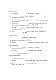 English worksheet: Regular Simple Past Tense (Partial Focus on Pronunciation)