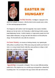 English Worksheet: EASTER IN HUNGARY