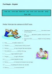 English Worksheet: Past Simple - Regular