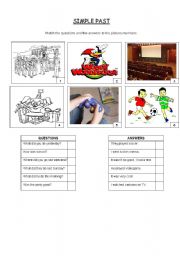 English worksheet: Past Simple - Questions and Answers worksheet