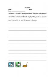 English worksheet: writing 6