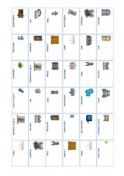 English Worksheet: Bingo: Parts of the house