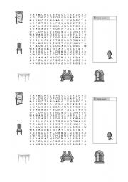 English Worksheet: Crossword: parts of the house