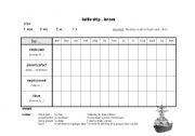 English Worksheet: battle ship - tenses - irregular verbs
