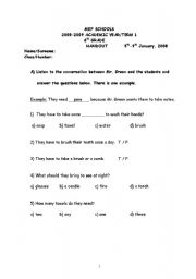 English worksheet: Reading and vocabulary study in Future tenses