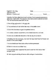 English worksheet: Verbs