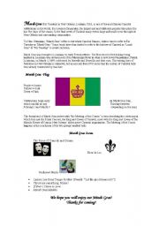 English worksheet: Mardi Gras