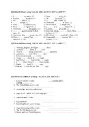 English worksheet: verb to be, future tenses:going to-will, cpmparatives and modals