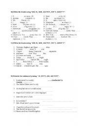 English Worksheet: verb to be, future tenses:going to-will, cpmparatives and modals