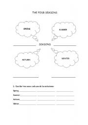 English Worksheet: THE FOUR SEASONS