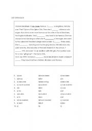 English worksheet: for/since grammar test