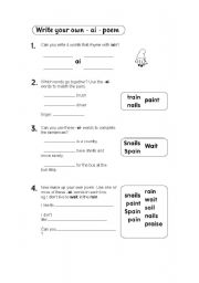 English worksheet: Phonetics sound ai