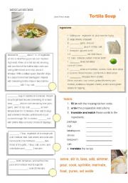 English Worksheet: TORTILLA SOUP