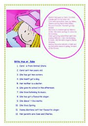 English Worksheet: Carols life