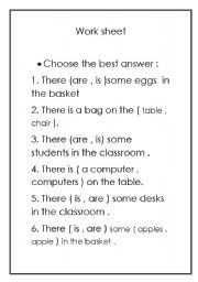 English worksheet: worksheet