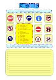 English Worksheet: TRAFFIC RULES