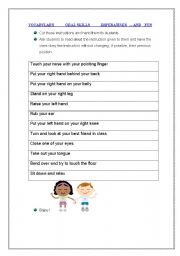 English Worksheet: Body Parts