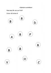 English worksheet: Alphabets worksheet