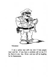 English Worksheet: policeman 