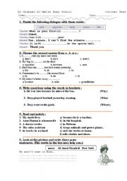 English worksheet: Test Oct