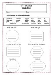 English worksheet: FOOD