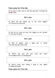 English Worksheet: jokes 