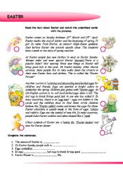 English Worksheet: Easter