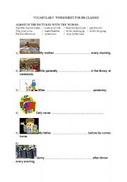 English worksheet: simple present daily activities