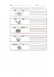 English Worksheet: compound words 