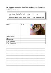 English worksheet: Writing