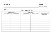 English Worksheet: Verb to be