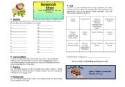 English Worksheet: Homework Sheet