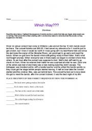 English Worksheet: Sequence of Events