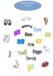 English Worksheet: parts of body