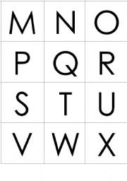 English worksheet: alphabet flash card