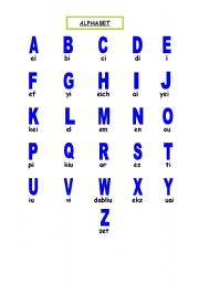 English worksheet: alphabet