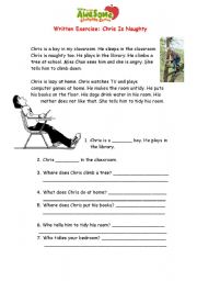 English Worksheet: Chris is naughty