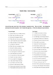 English Worksheet: Passive Voice - Present and Past Tenses