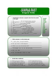 English Worksheet: Simple Past