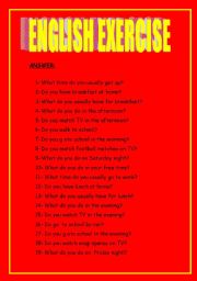 English worksheet: Exercises