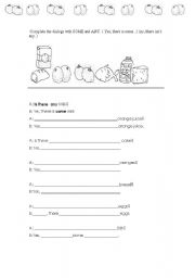 English worksheet: food